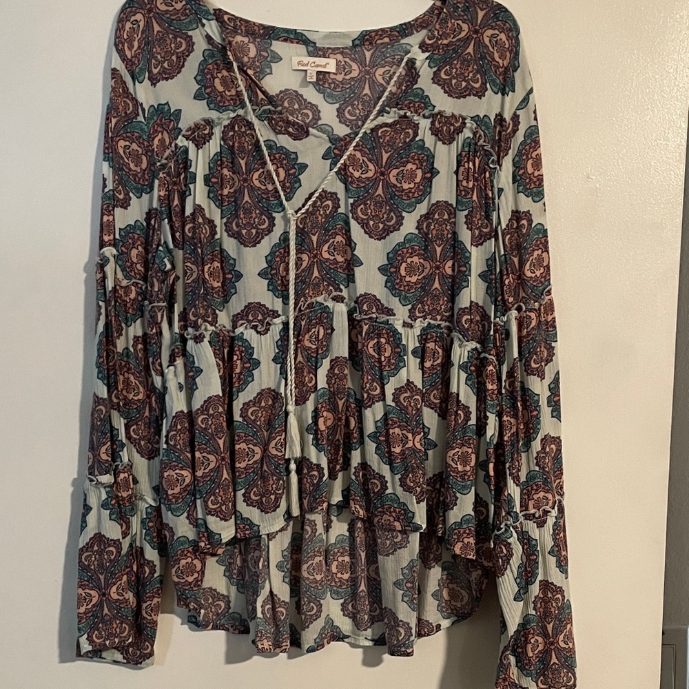 Red Camel Multicolor Paisley Blouse